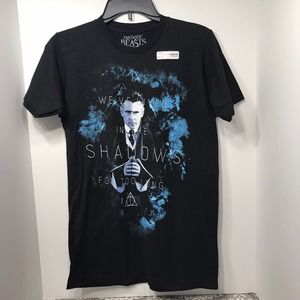 Harry Potter Fantastic Beast Men's T-Shirt Size S Black Cotton Crew Neck